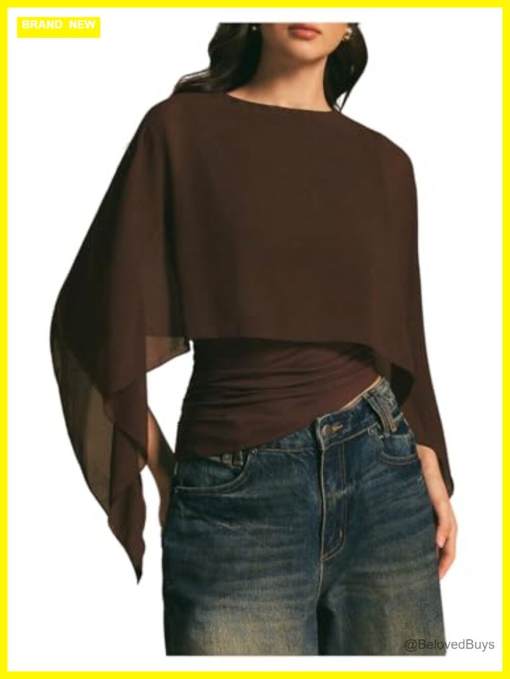 Asymmetrical Sheer Mesh Blouse 2-in-1 Tank Dressy Casual Top